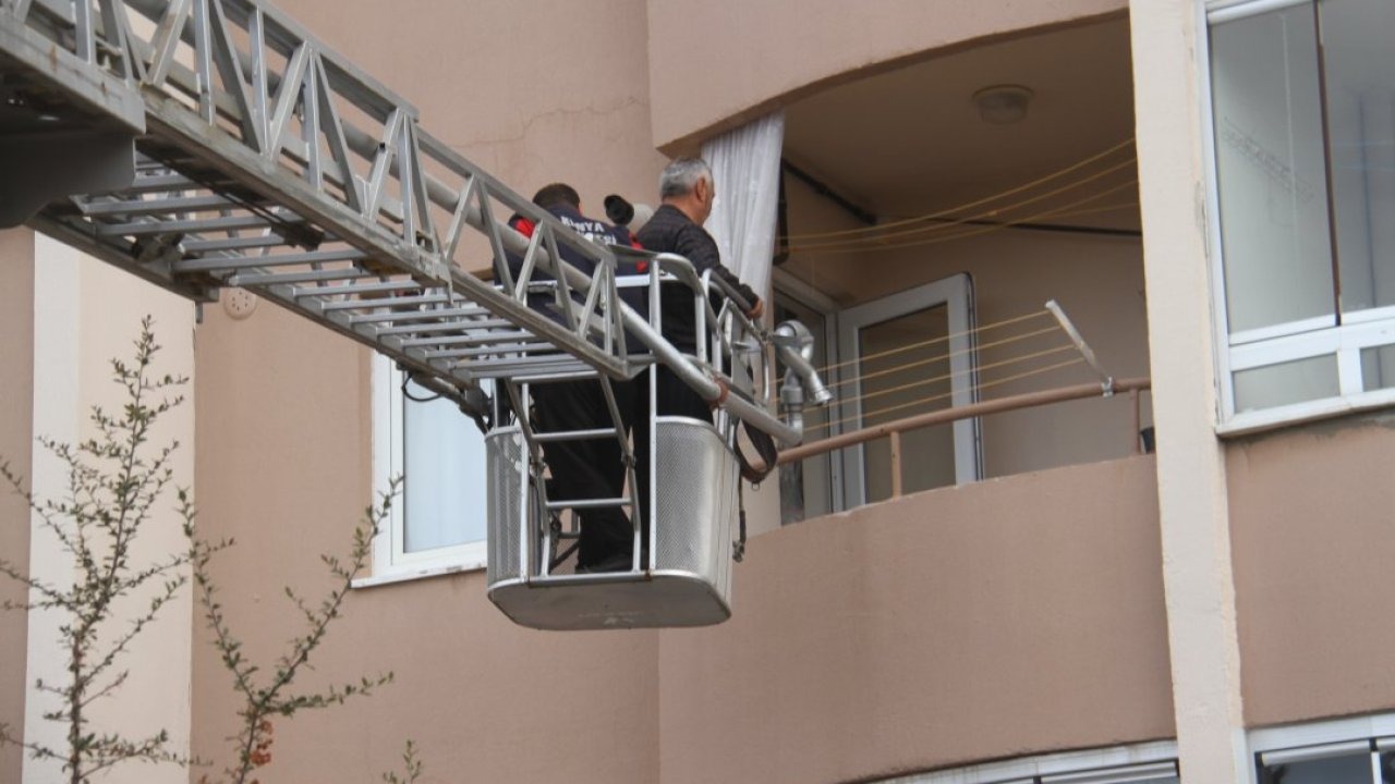 Konya'da 4 katlı binada çıkan yangında bir kadın yaralandı