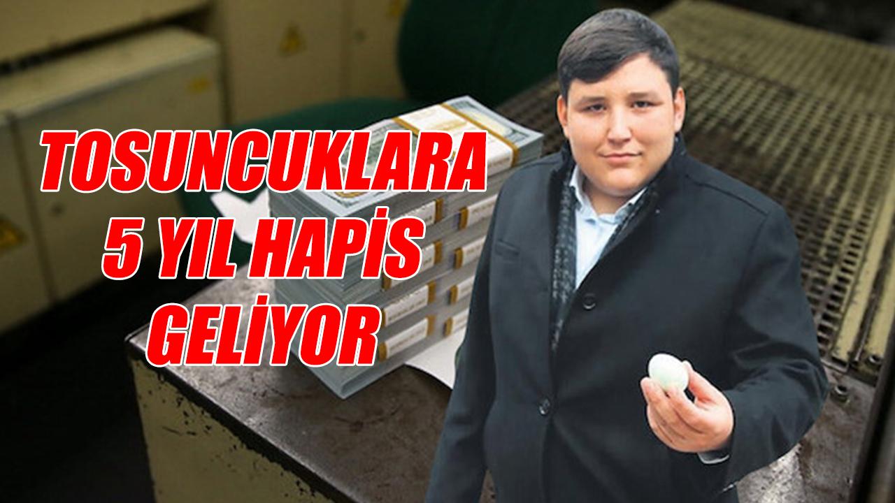 Tosuncuklara 5 yıl hapis geliyor