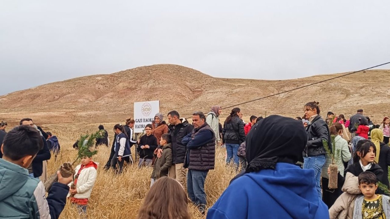 Zara&#039;da ilkokul öğrencileri hatıra ormanı oluşturdu