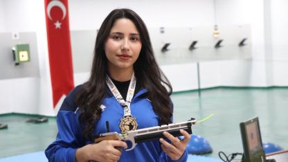 Yetenek taramasında keşfedilen Hale Derya, Havalı Silahlar Avrupa Şampiyonası'na hazırlanıyor
