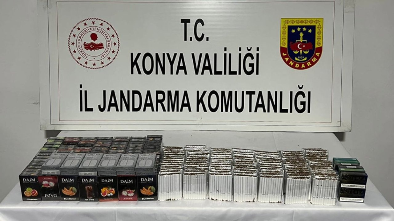 Akşehir'de jandarmadan kaçak sigara operasyonları