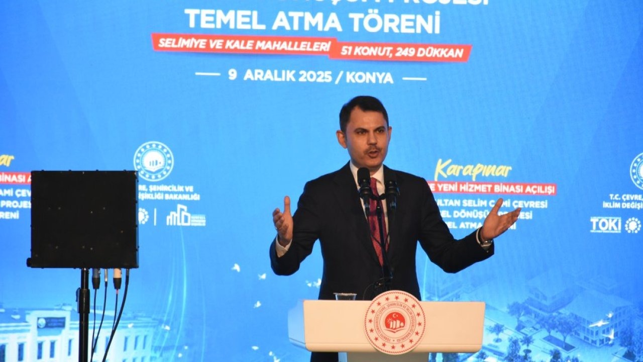 Bakan Kurum, Konya&#039;da açılış ve temel atma töreninde konuştu: