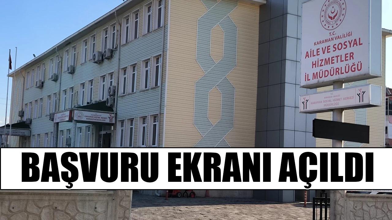 Başvuru ekranı açıldı