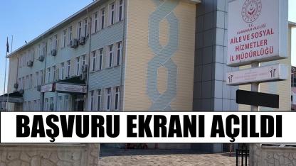 Başvuru ekranı açıldı