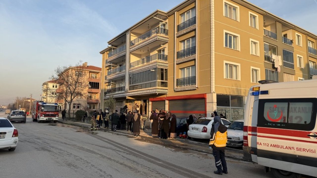 Çubuk'ta apartman dairesinde çıkan söndürüldü