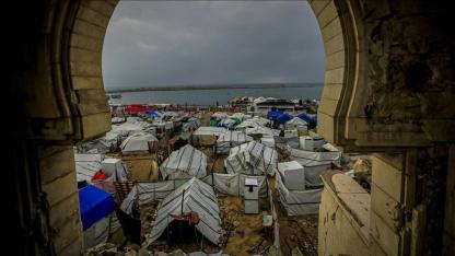 Gazze yağmur altında