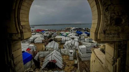 Gazze yağmur altında