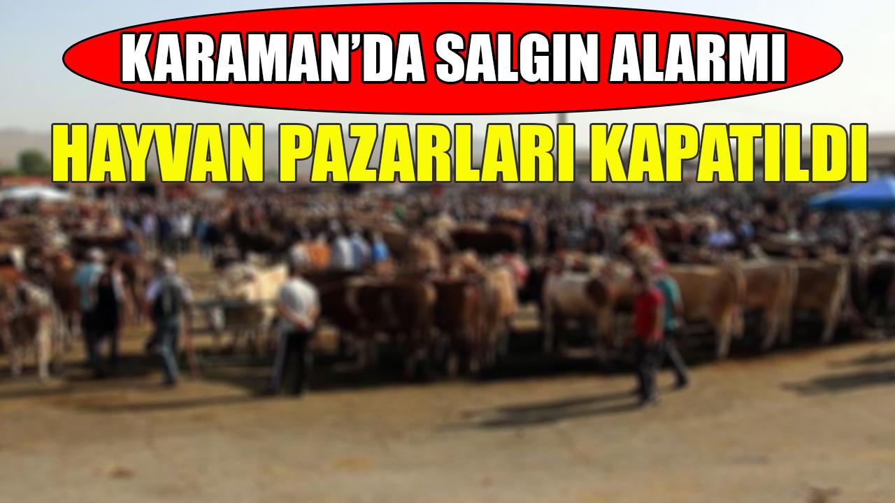 Karaman'da salgın alarmı-hayvan pazarları kapatıldı