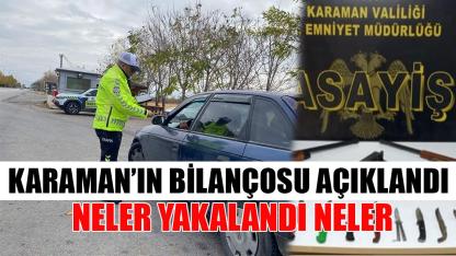 Karaman’ın bilançosu açıklandı