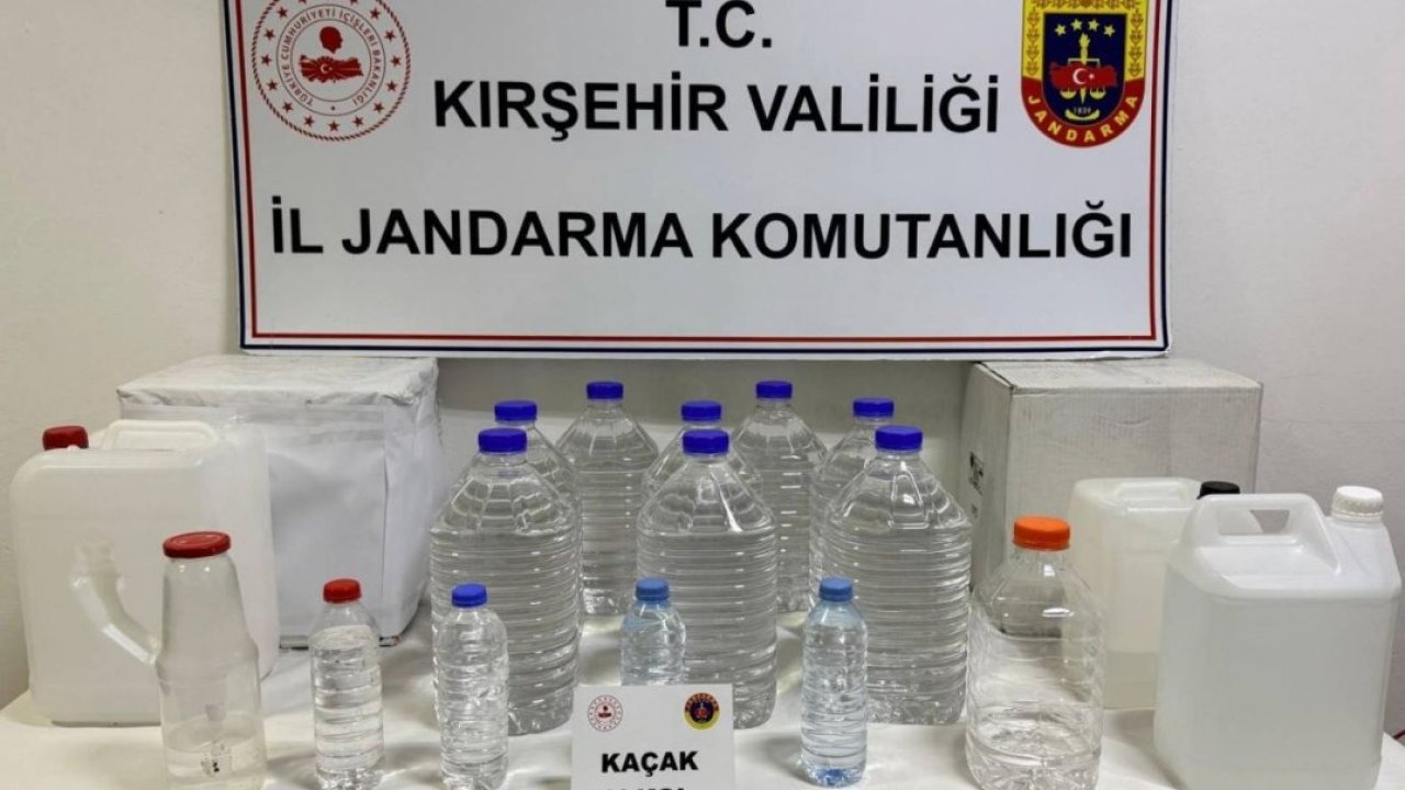 Kırşehir&#039;de 62 litre kaçak alkol ele geçirildi