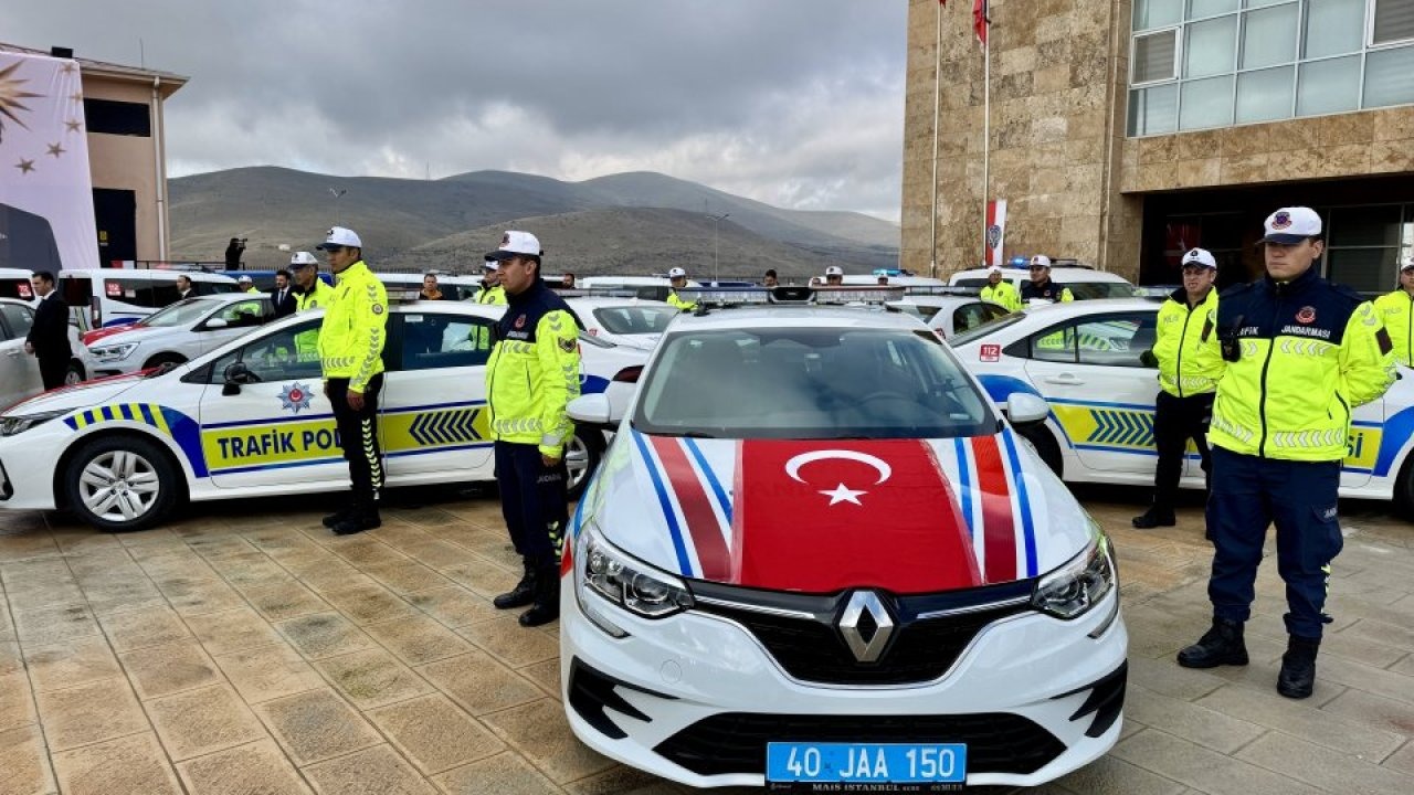 Kırşehir&#039;de jandarma ve emniyet teşkilatına tahsis edilen 87 yeni araç hizmete alındı
