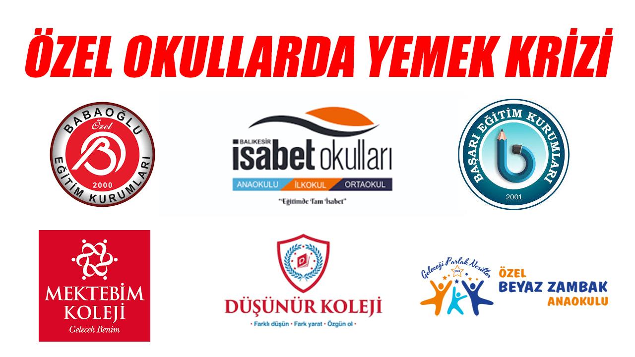 Özel okullarda yemek krizi