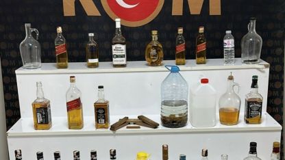 Kırşehir'de sahte içki ve etil alkol ele geçirildi