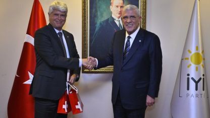 İYİ Parti Genel Başkanı Dervişoğlu, İsviçre'nin Ankara Büyükelçisi Scheurer ile görüştü