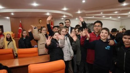 Başkan Kalaycı öğrencileri ağırladı