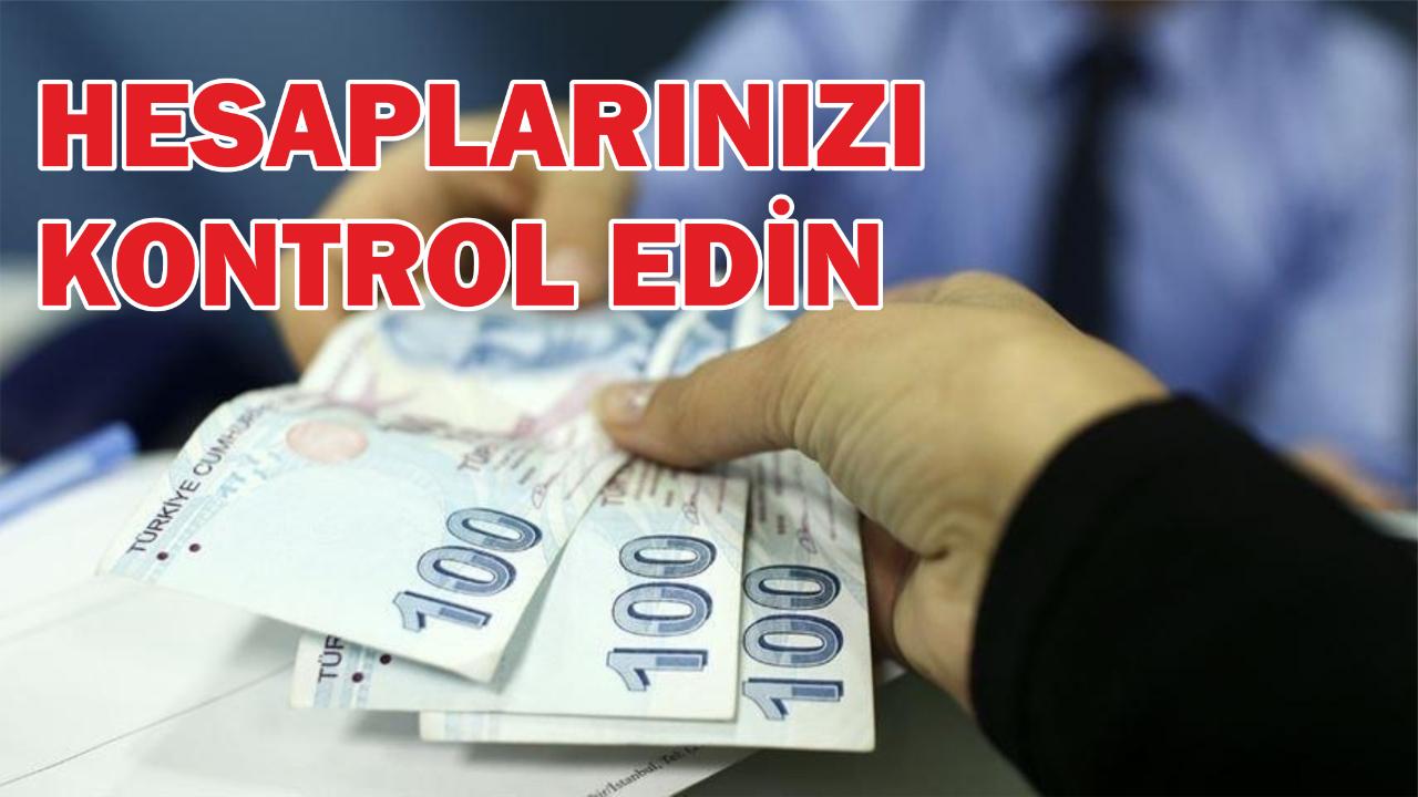 Hesaplarınızı kontrol edin