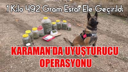 Karaman'da uyuşturucu baskını