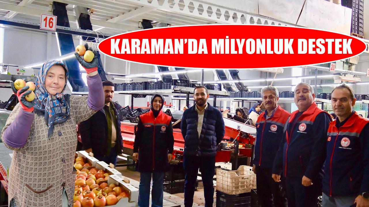 Karaman’da milyonluk destek