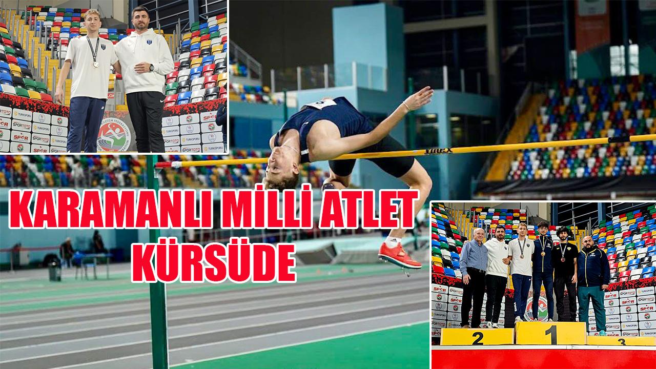 Karamanlı milli atlet kürsüde
