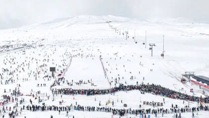 Erciyes'te hafta sonu yoğunluğu yaşanıyor