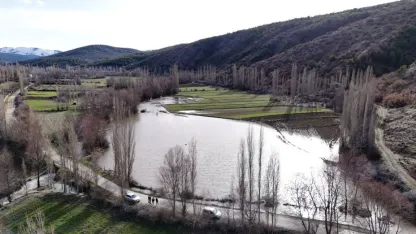 Yozgat'ta eriyen kar suları taşkına neden oldu