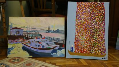 Otizmli genç sanatçı Alp Eren Candan hayallerini tuvale taşıyor