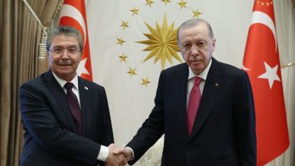 Cumhurbaşkanı Erdoğan, KKTC Başbakanı Üstel'i kabul etti