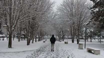 Kayseri'de kar etkili oluyor