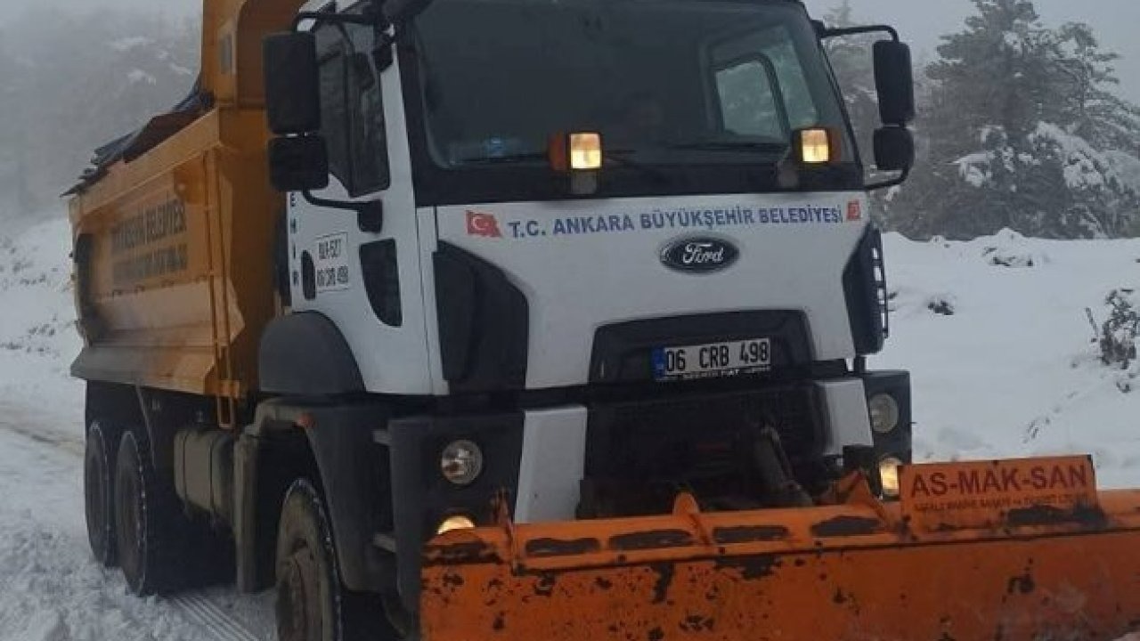 Beypazarı'nın yüksek kesimlerinde kar etkili oldu