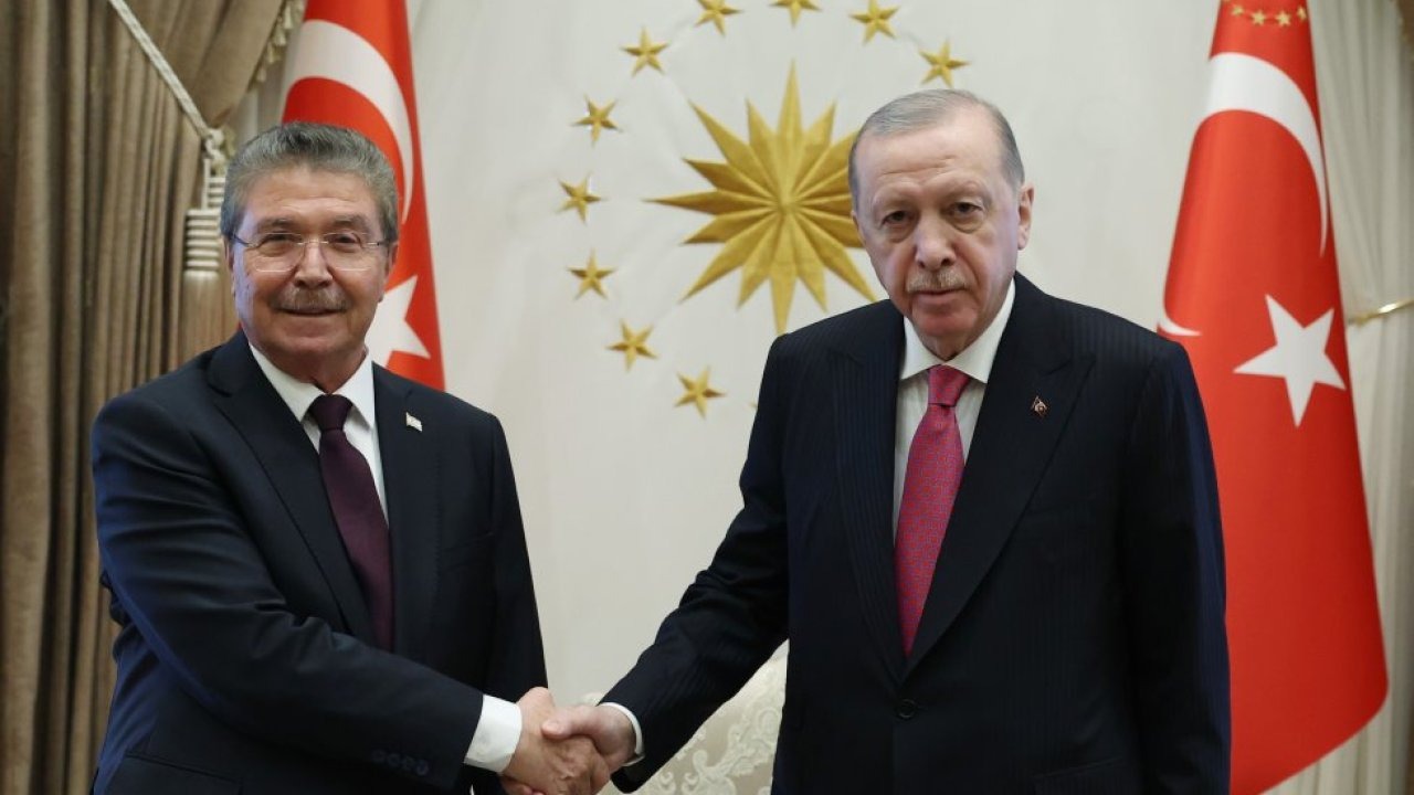 Cumhurbaşkanı Erdoğan, KKTC Başbakanı Üstel'i kabul etti