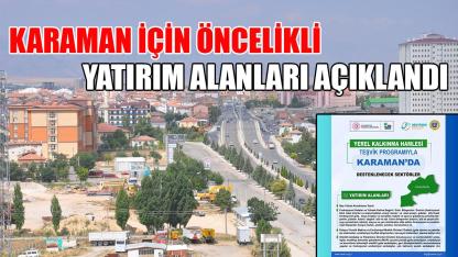 Karaman için öncelikli yatırım alanları açıklandı