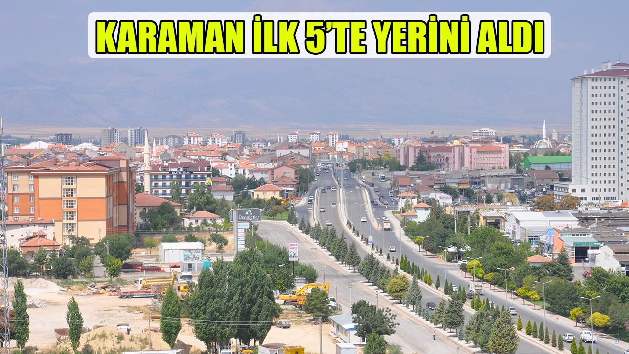 Karaman ilk 5’te yerini aldı