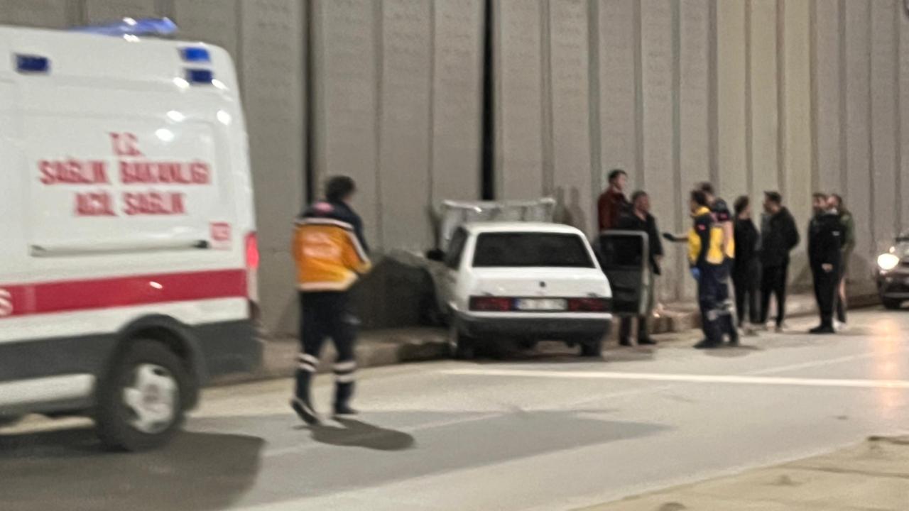 Karaman'da alt geçitte korkutan kaza