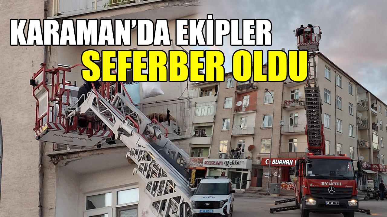 Karaman'da ekipler seferber oldu