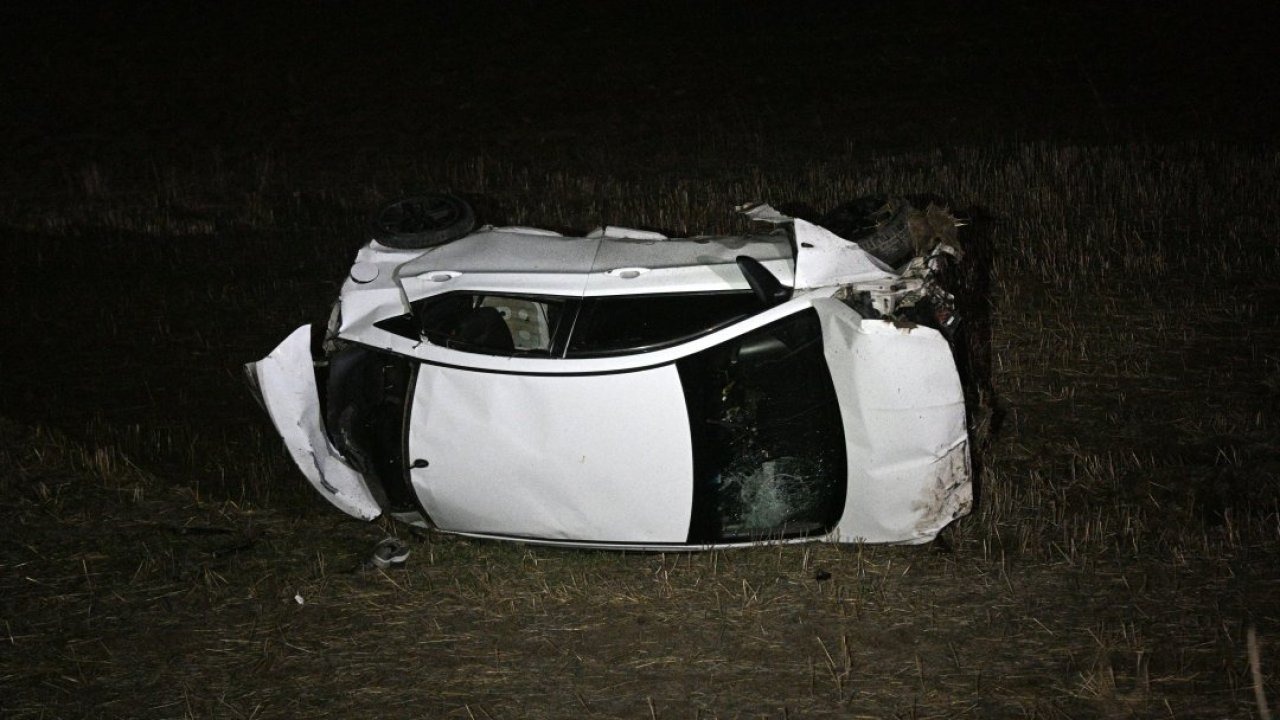 Kayseri'de devrilen otomobildeki 1 kişi öldü, 4 kişi yaralandı