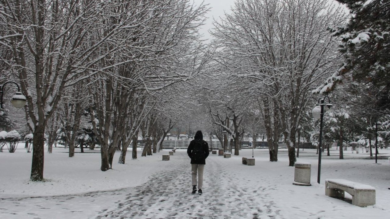 Kayseri'de kar etkili oluyor