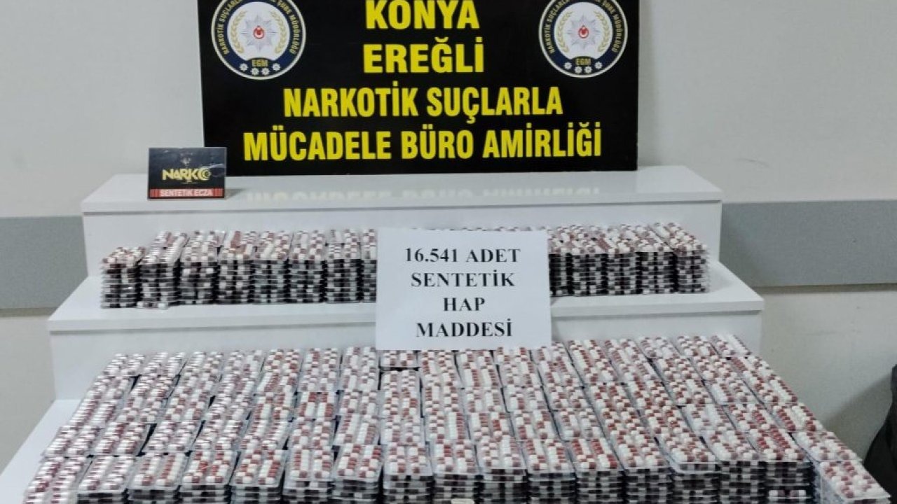 Konya'da uyuşturucu operasyonunda 3 şüpheli tutuklandı