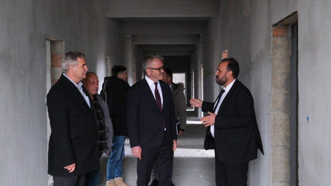 Seydişehir Belediye Başkanı Ustaoğlu, Kur'an kursu inşaatında incelemede bulundu