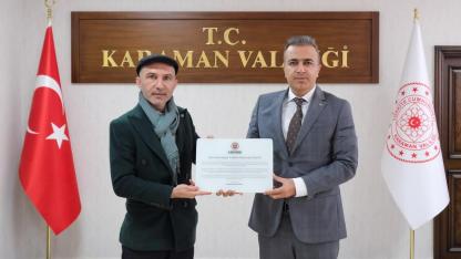 Vali Çiçek Karaman FK’nın Fahri Üyesi Oldu