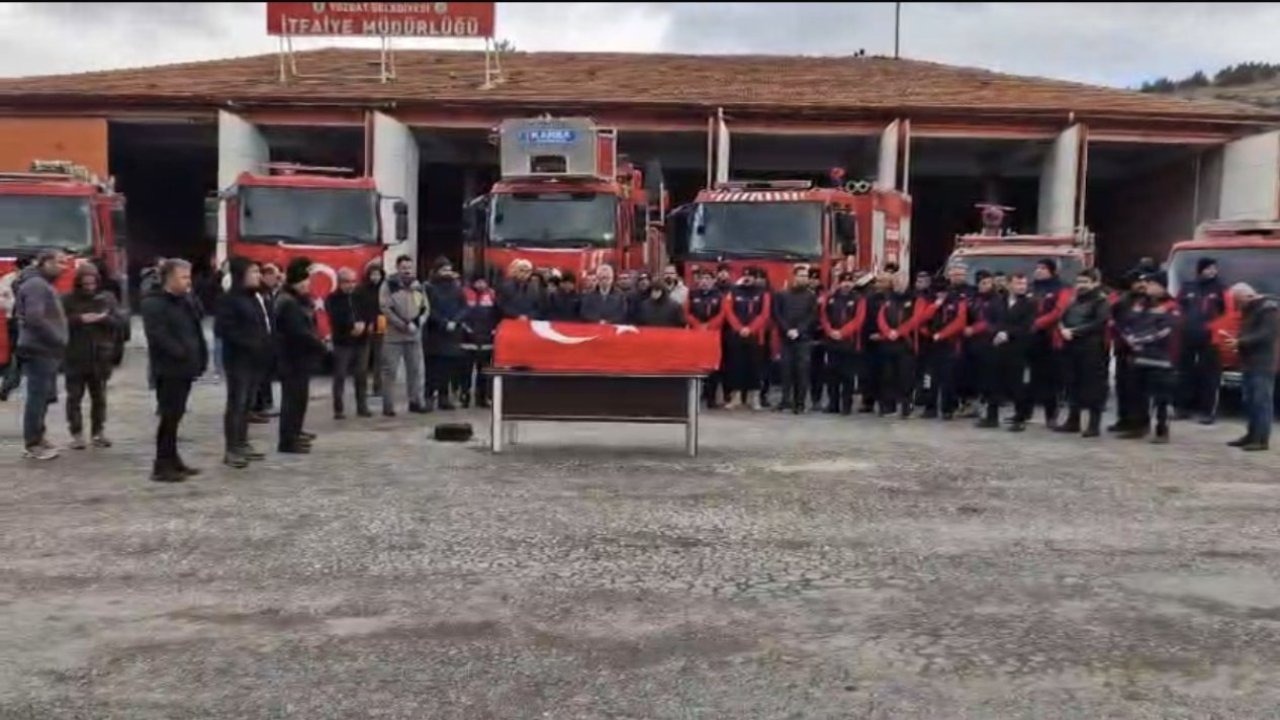 Yozgat'ta hayatını kaybeden itfaiye personeli için tören düzenlendi