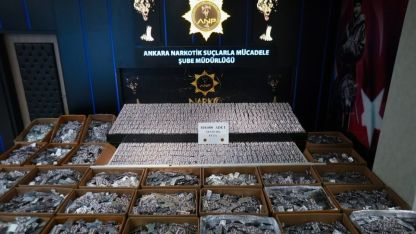 Ankara'da düzenlenen operasyonda 810 bin uyuşturucu hap ele geçirildi, 2 şüpheli tutuklandı