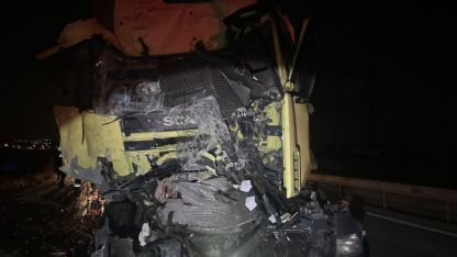 Konya'da iki tırın çarpıştığı kazada 1 kişi yaralandı