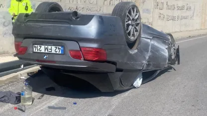 Seydişehir'de otomobilin takla attığı kazada 4 kişi yaralandı