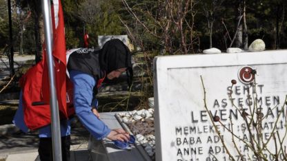 Yozgat'ta şehitlikte bakım, onarım ve temizlik çalışması yapıldı