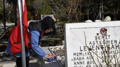 Yozgat'ta şehitlikte bakım, onarım ve temizlik çalışması yapıldı