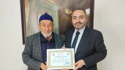 Konya'da 84 yaşındaki hafız il ikincisi oldu