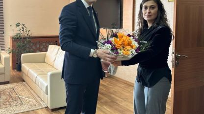 Ulaş'ta sağlık çalışanlarından Kaymakam Eskimez'e ziyaret