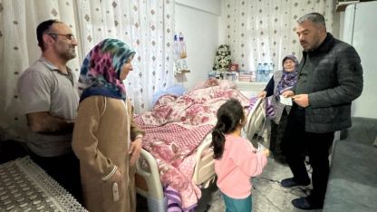 Pursaklar Belediye Başkanı Çetin'den evde tedavi gören hastalara ziyaret