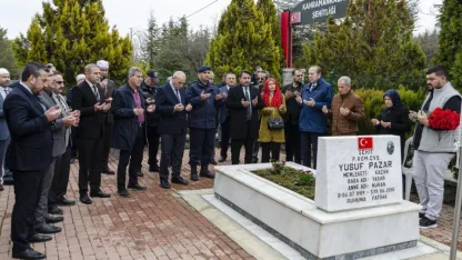 Kahramankazan’da şehitlik ziyaret edildi