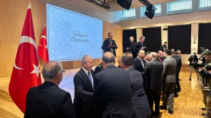 Konya'da protokol üyeleri bayramlaşma programında bir araya geldi